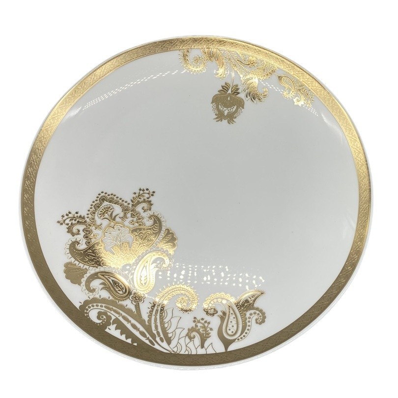 Nordic household simple ceramic, glass, porcelain, gold-edge dinner plates, bone plates, fruit plates, trays, hotel set tableware, gift boxes Specification image