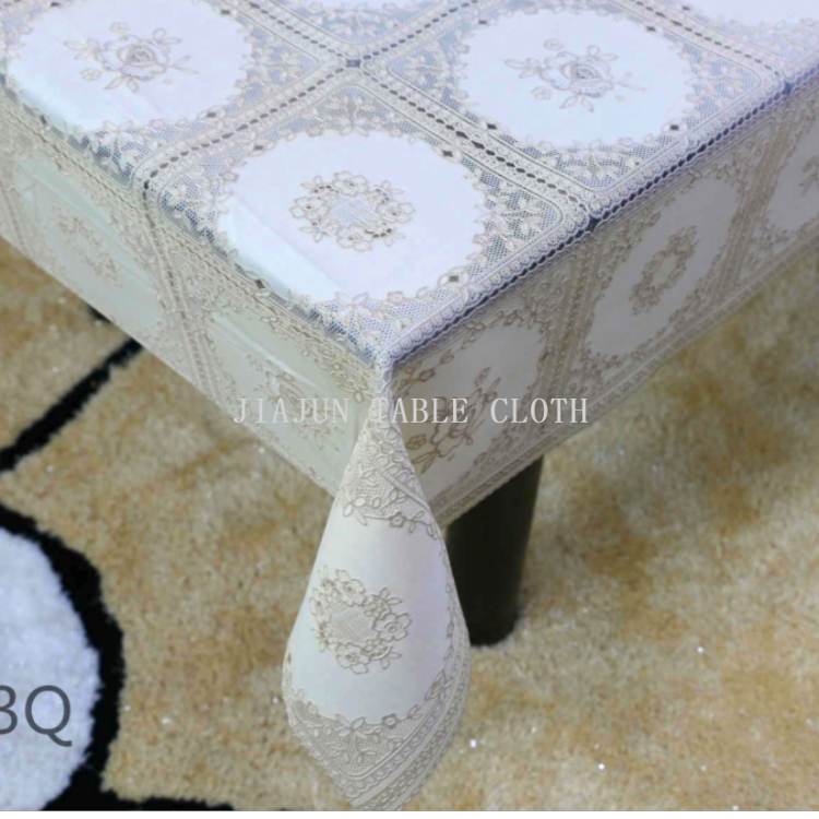 Encaje de PVC américa europa áfrica mantel impermeable antiaceite fácil de limpiar mantel de PVC