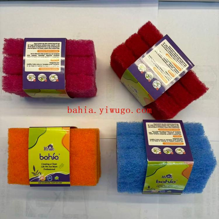 Coarse-fiber scouring pads, kitchen and household pot scrubs, pot scrubs for removing dirt and oil, cleaning cloths, durable household rags, bahia Specification image