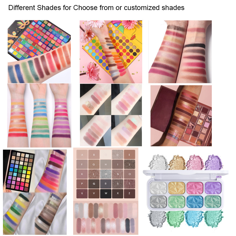 Alta calidad OEM/ODM fábrica personalizado al por mayor pequeño lote personalizado alta pigmentación aurora cuatro colores químico sombra de ojos placa polvo mate micro brillo color tierra nude maquillaje duradero diario - 5