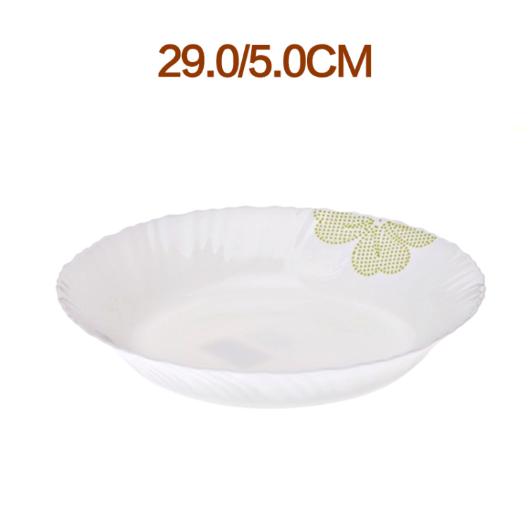OPAL GLASSWARE White jade porcelain tempered glass salad, fruit, fish, dumpling and deep plate tableware Application Scenario