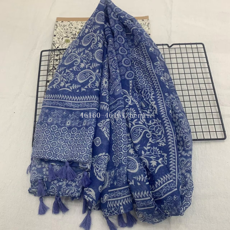 New cross-border export printed long scarf e-commerce live-streaming scarf wholesale supply chain supply Application Scenario