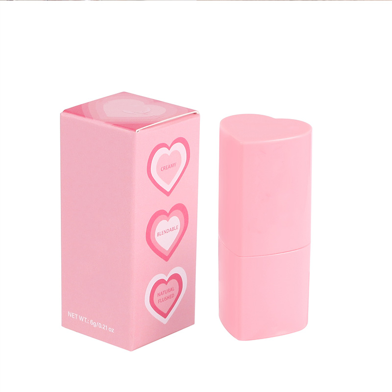Blush stick, heart-shaped blush cream, Highlighter contour stick, facial brightening, color-changing and long-lasting pigment Item Picture