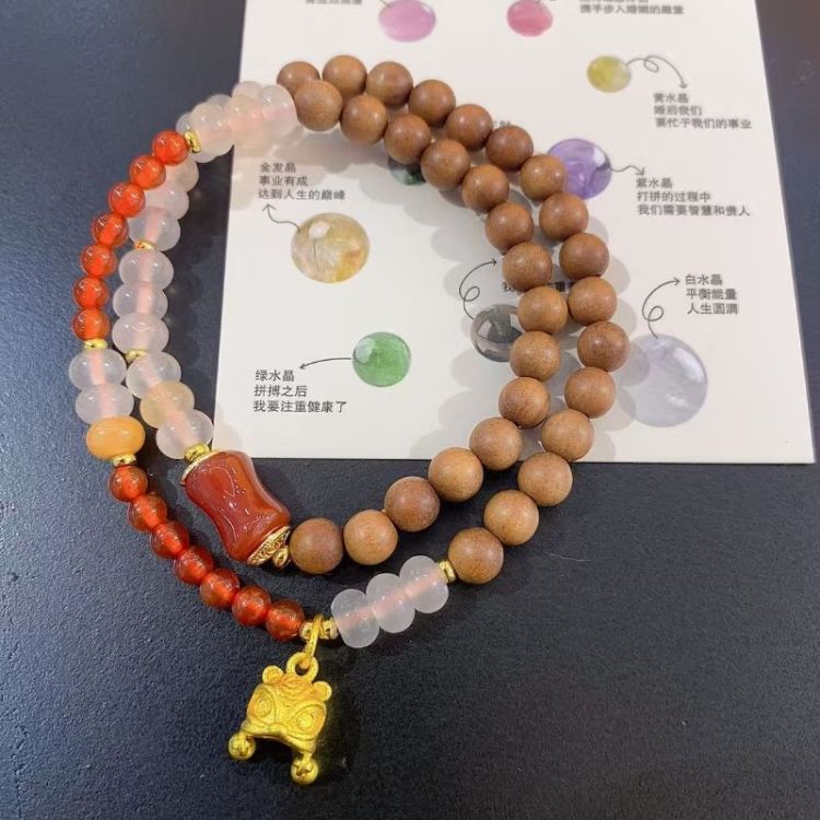手串/水晶手串/菩提/文玩/中药手串白底实物图