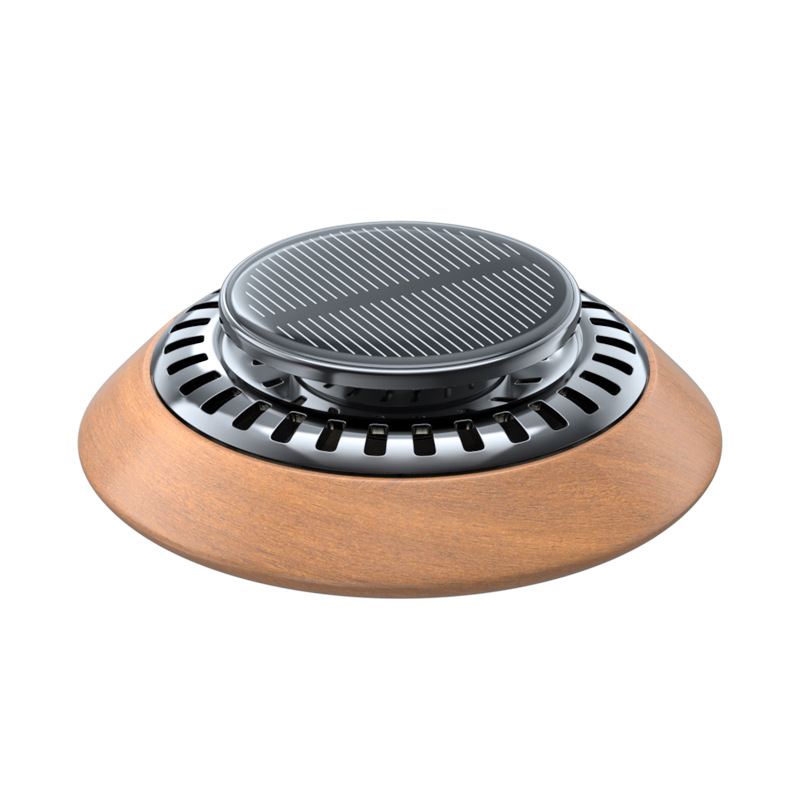 Black walnut wood solar perfume display, car aromatherapy, men's car accessories, high-end car interior fragrance in stock Application Scenario