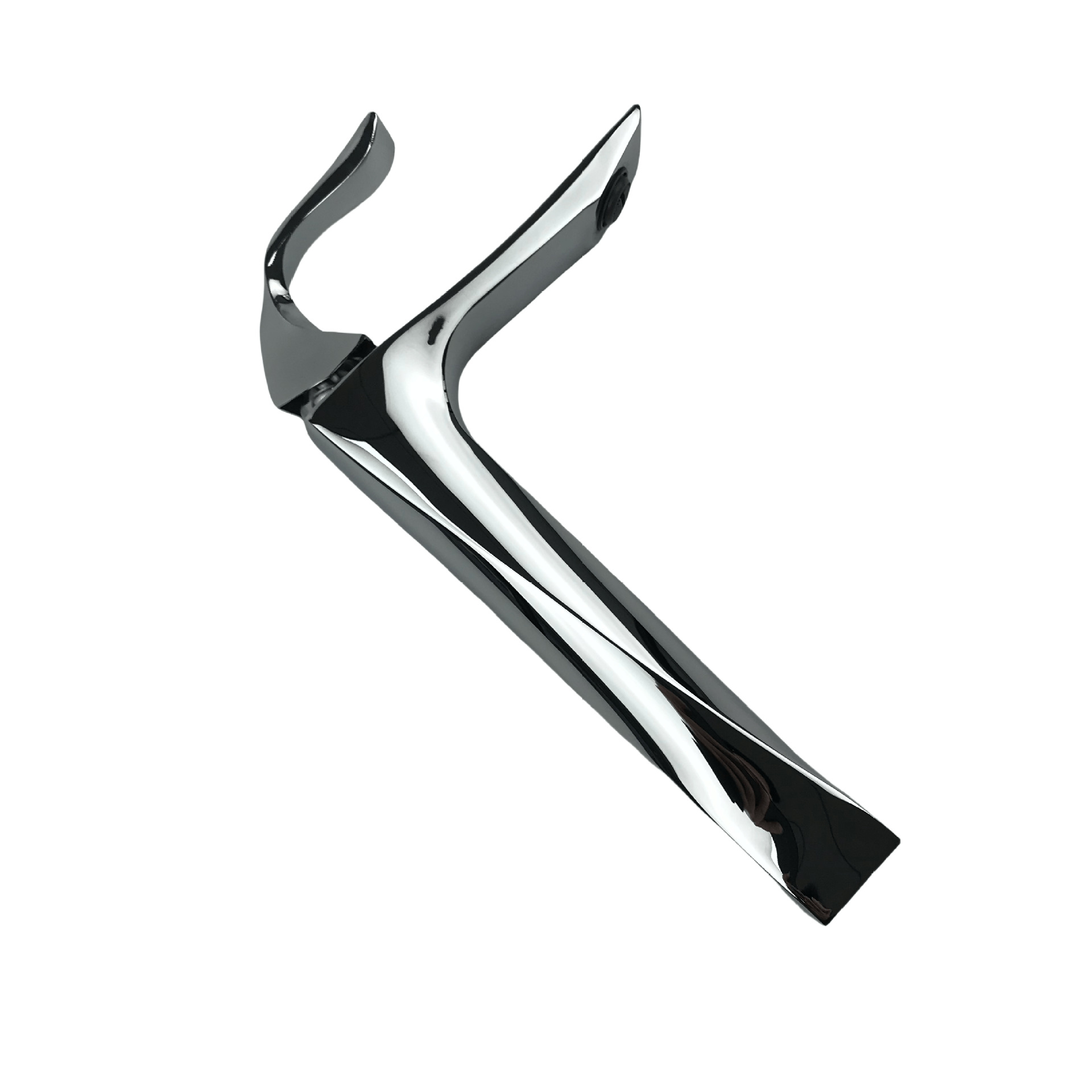 锌合金加高混水台下洗脸盆水龙头电镀麻花高款单孔冷热面盆水龙头