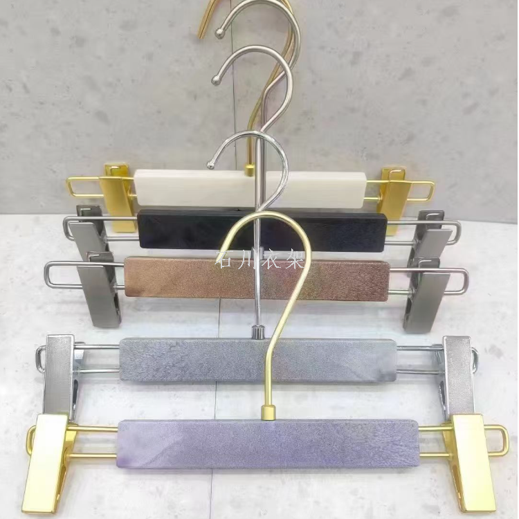 高档时尚服装店树脂裤架酒店潮牌品牌男女防滑无痕裤夹裙夹产品图