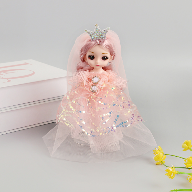 17 cm girl, princess, playhouse doll, girl toy set, joint, movable keychain, pendant, birthday present details Picture