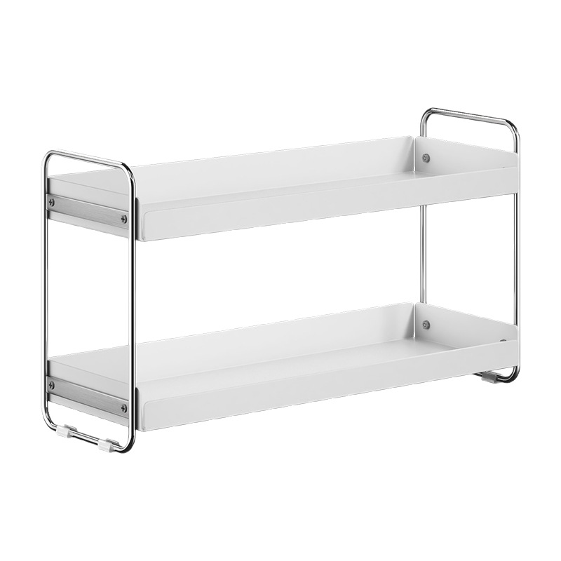 Stainless steel kitchen seasoning rack, multi-layered and multi-functional countertop storage rack, oil, salt, soy sauce and vinegar storage rack, seasoning bottle storage rack Application Scenario