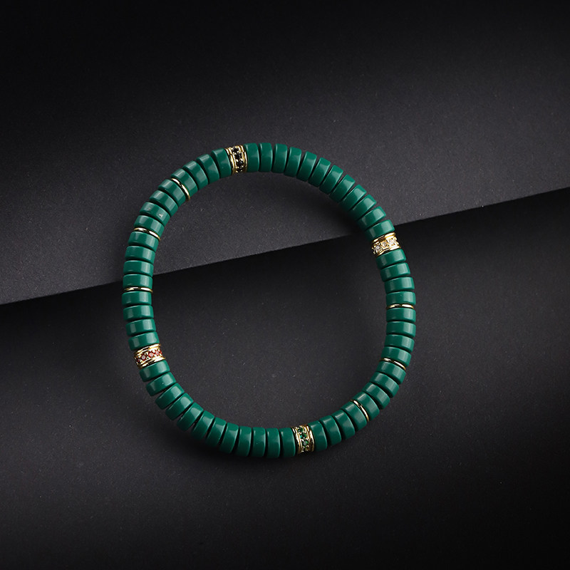 大能同款网红爆款绿松石平替优化药片直切送礼手串