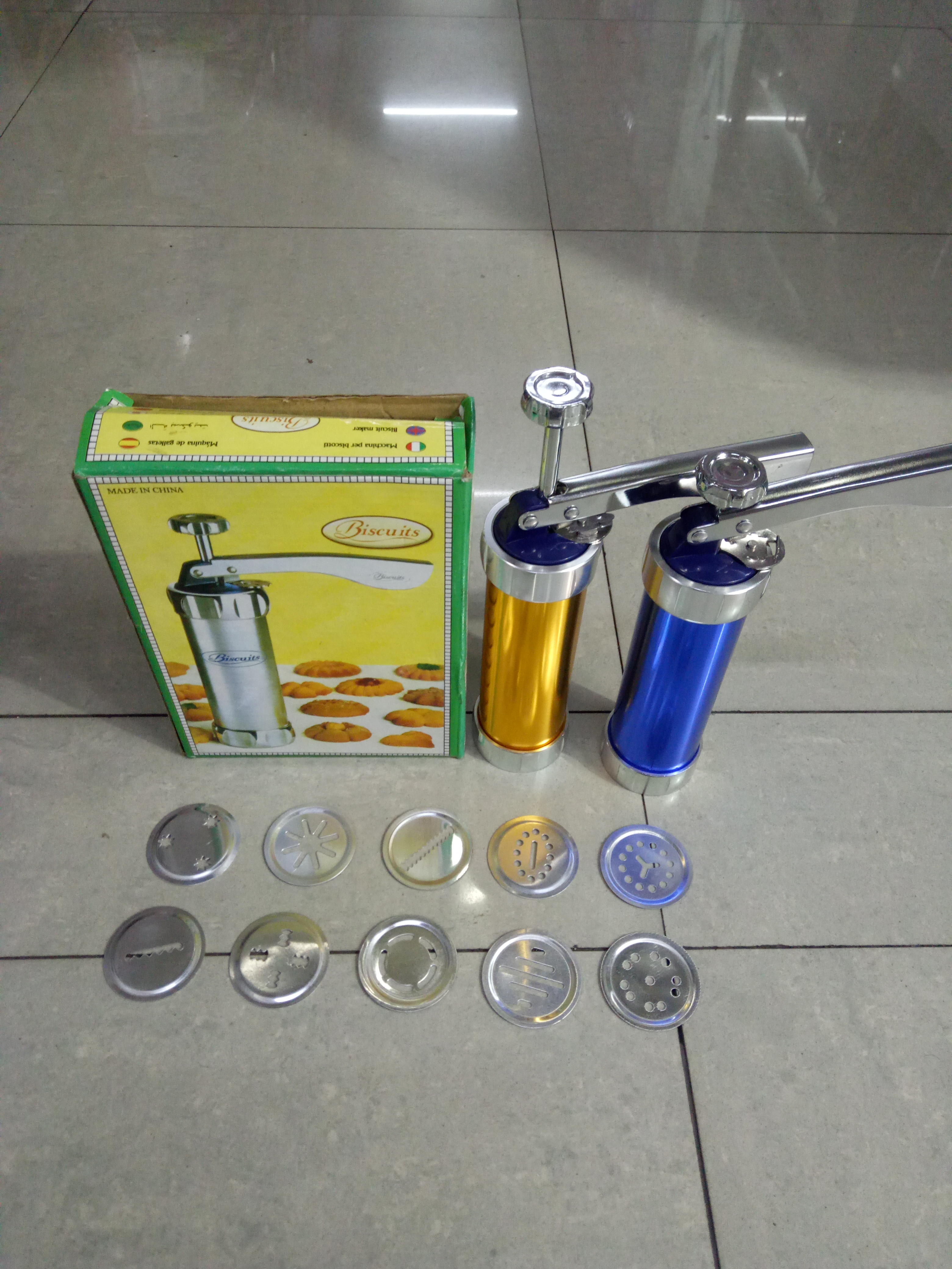 Aluminum alloy biscuit machine, cookie gun, extrusion biscuit machine, aluminum alloy cream piping gun, extrusion machine, source factory Specification image