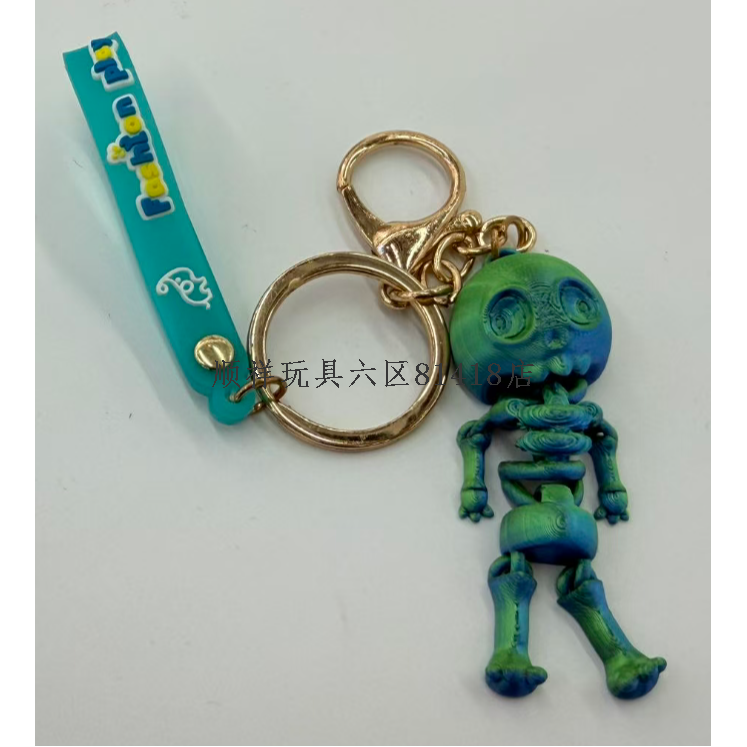 钥匙扣玻璃/钥匙扣/羊毛毡挂件/带灯章鱼钥匙扣/钥匙挂细节图