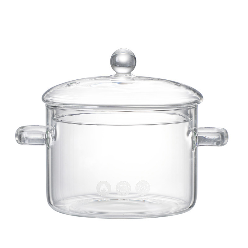 High borosilicate glass health pot, salad pot, noodle cooking pot, high-temperature resistant boiling pot, mini instant noodle stew pot, soup pot Application Scenario