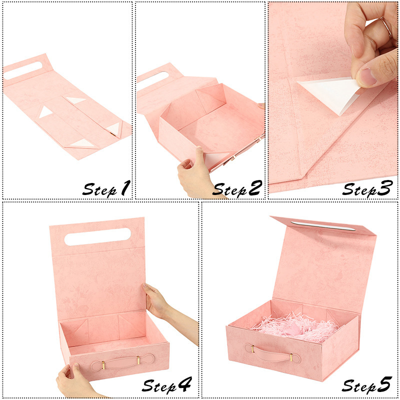 Wholesale of one-piece flip-top folding gift boxes for foreign trade, high-end printed wine gift boxes, packaging boxes and gift boxes Specification image
