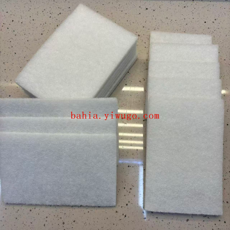 Needle-punched, spray-bonded, sand-free scouring pad, kitchen pot scrubbing, dish washing sponge, cleaning, stain and degreasing cloth, bahia Application Scenario