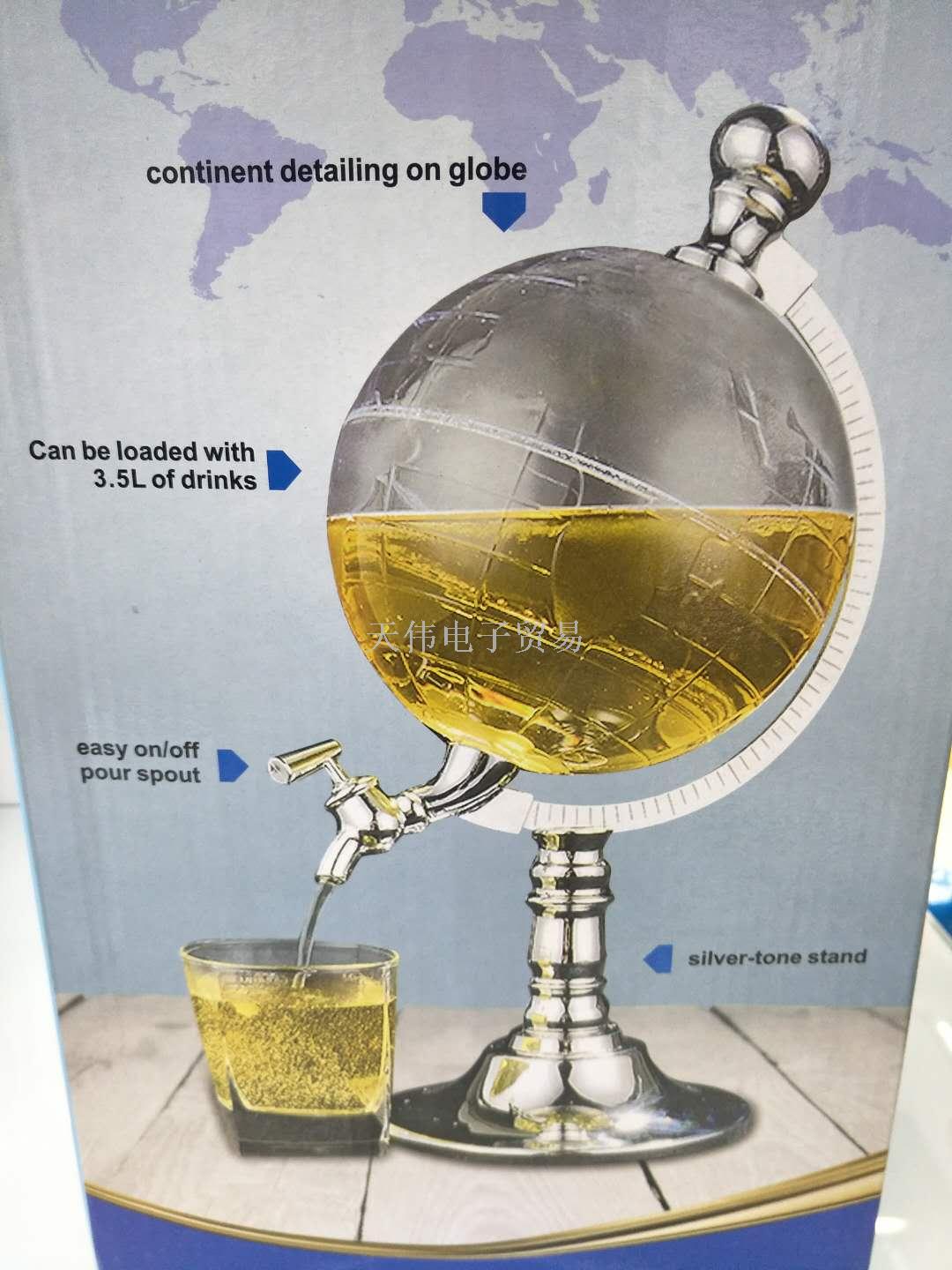创意新奇特扎啤机 地球仪装酒器 大容量酒具 啤酒饮料桶产品图