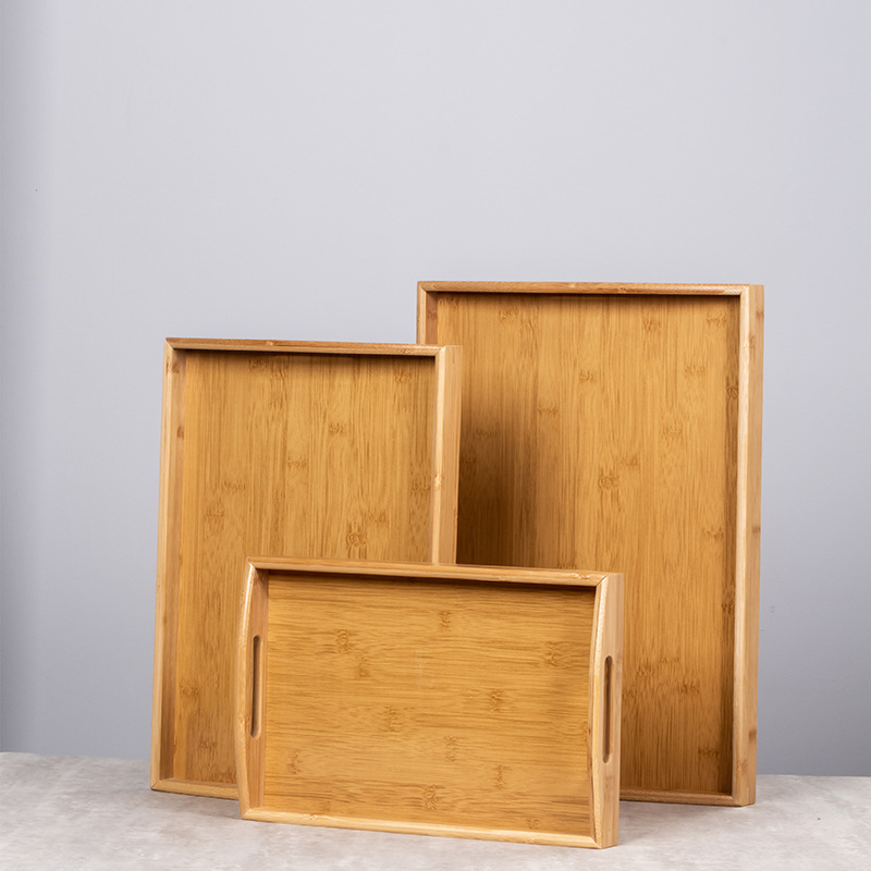 صواني خشبية على الطراز الياباني، صواني خيزران مستطيلة، أطباق خشبية منزلية، أطباق فناجين شاي خشبية، فناجين شاي على الطراز الشمالي