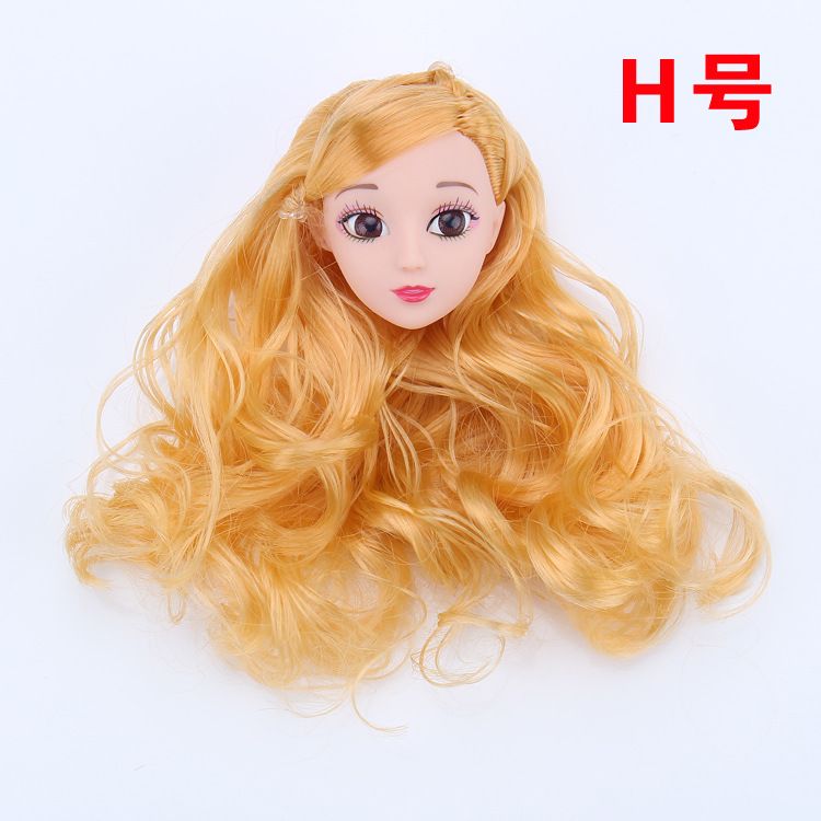 克时帝芭比娃娃3D真眼娃娃头部 发量多 厂家直销 量大发型可产品图