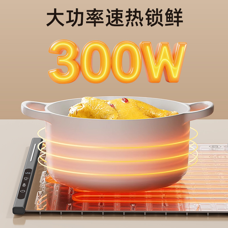 跨境家用暖菜板可折叠硅胶加热垫智能恒温饭菜保温板多功能热菜板