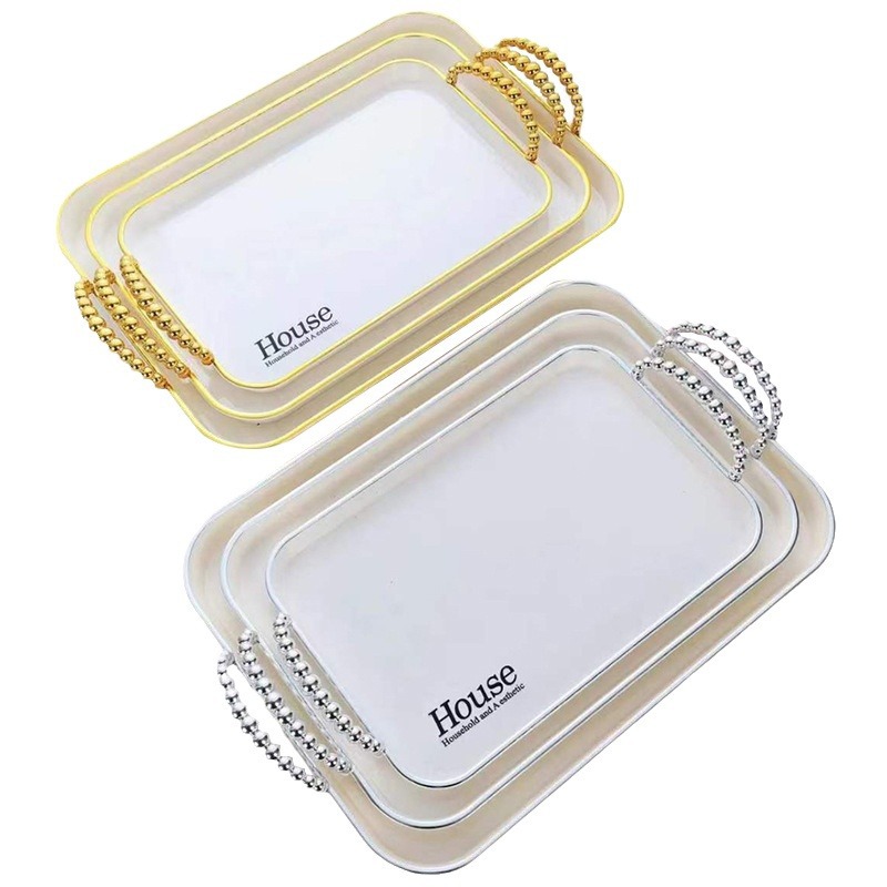 Cross-border catering hotel fruit tray, high-end beverage plate, rectangular and round plastic pet set Application Scenario