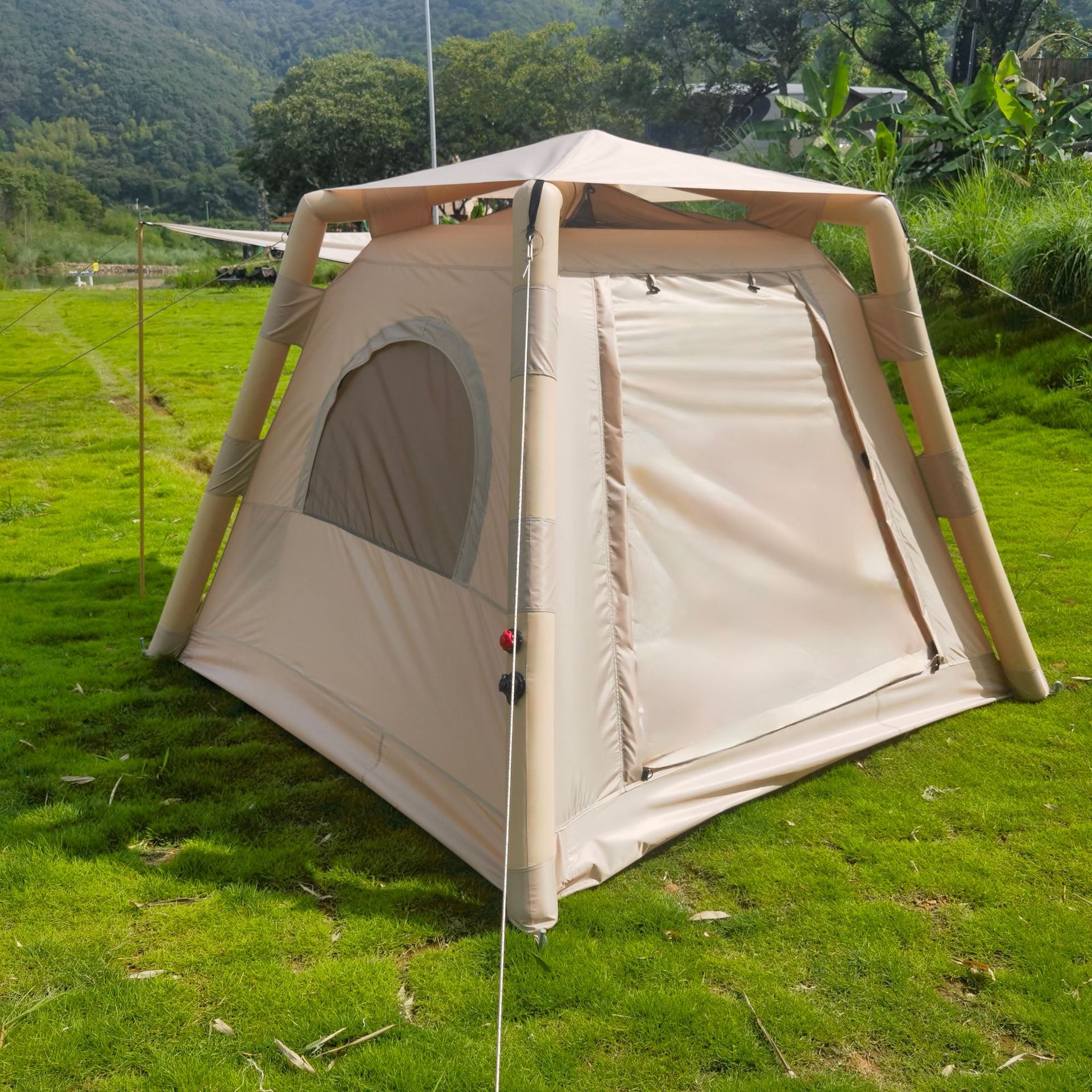 四方充气帐篷天幕二合一批发现货亲子户外露营装备用品野营速开帐产品图