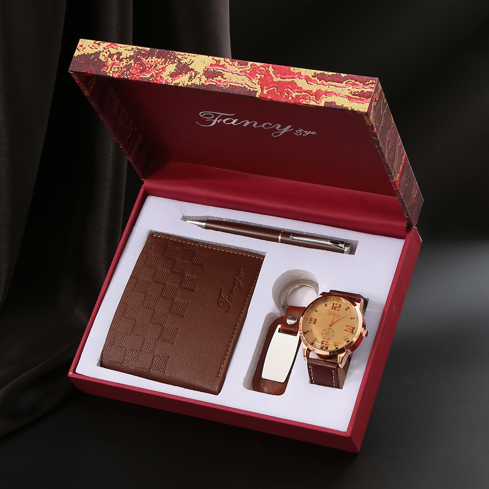 Luz transfronteriza lujo de gama alta tapa abierta caja de regalo de negocios para hombres regalo de festival de otoño de medio grado acompañante de lujo caja de regalo de mano conjunto de regalo Item Picture