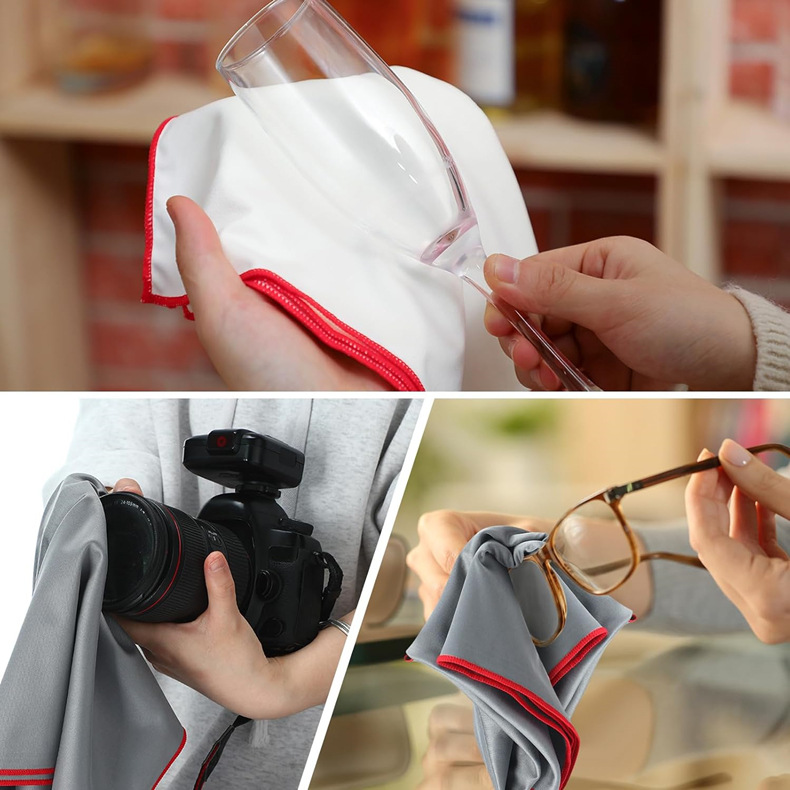 Special cloth for cleaning wine glasses, glass cup wiping cloth, lint-free glass cup beating cloth, rim cloth, professional cleaning cloth for wine glasses Application Scenario