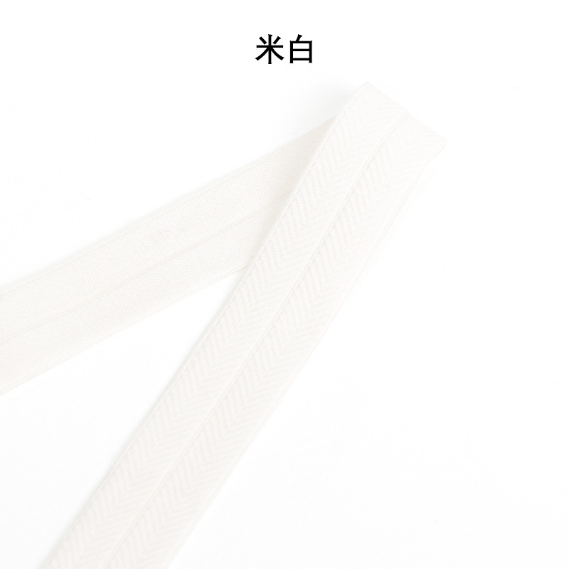 Estribo de espiga banda elástica engrosada poliamida acanalada de alta elasticidad dobla al medio chaquetas puños accesorios correas de alta elasticidad Item Picture