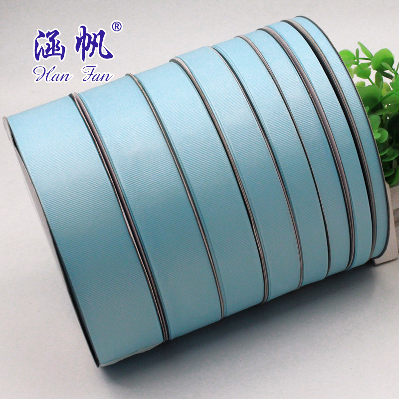 0.6cm-5cm azul claro alta densidad rib tape color ding tape venta directa de fábrica regalo embalaje decoración de la etapa