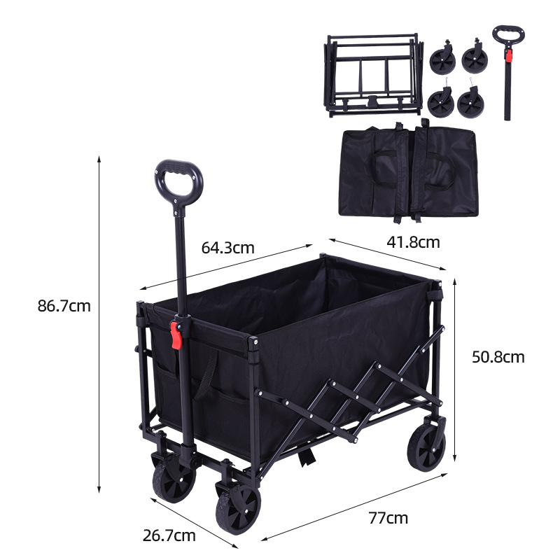 Outdoor camping site cart table board accessories, stall folding camping cart, portable picnic cart