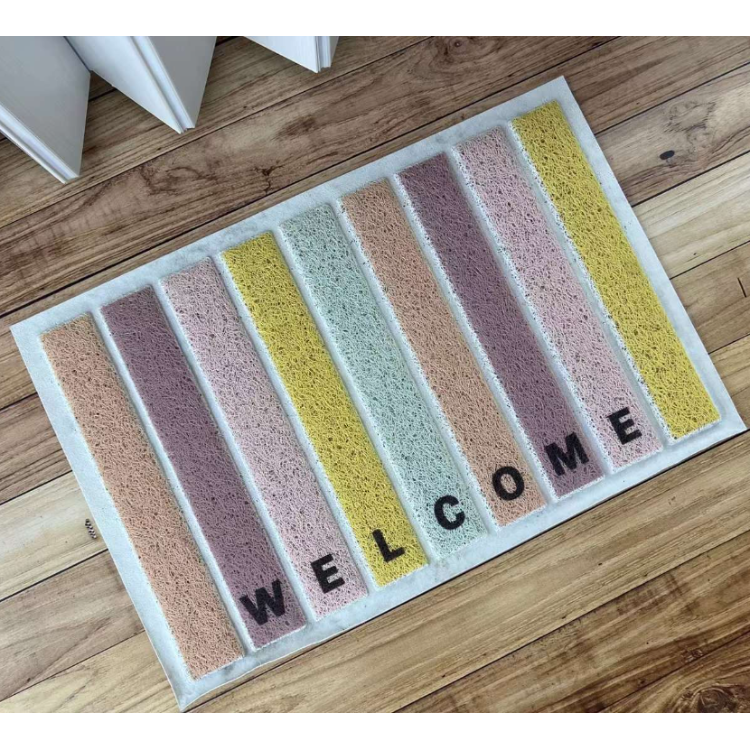 Threaded PVC digital three-dimensional printed brushed door mat, foot mat, anti-slip mat, logo advertisement, entrance door mat Application Scenario