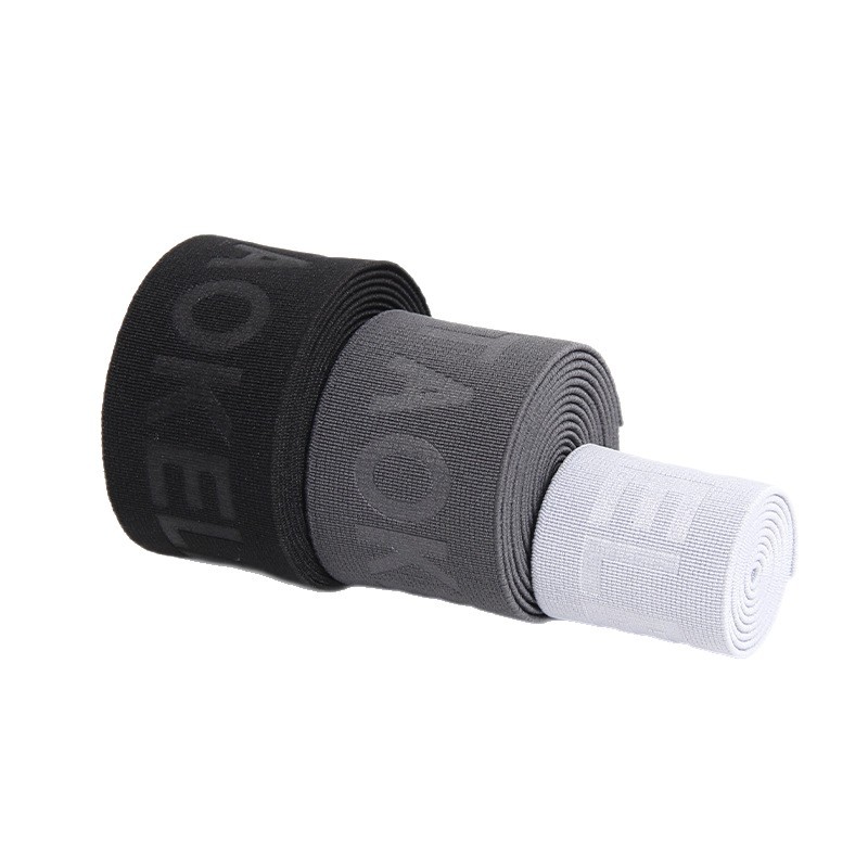 Factory-customized LOGO embossed elastic band, DIY printed letter plain texture band, waist and head wholesale for kids