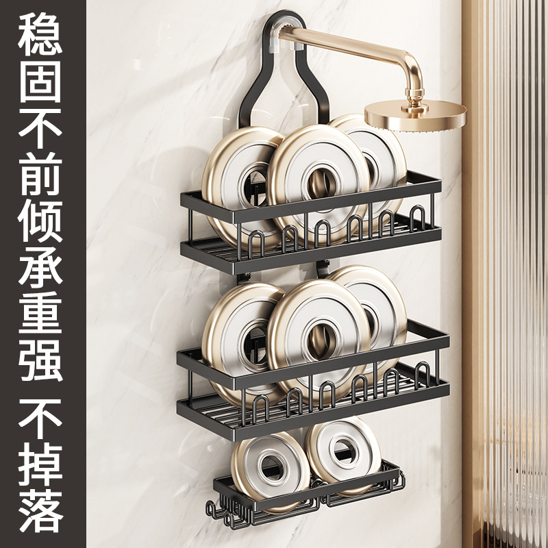 Multi-layer metal three-legged trolley storage rack, iron fruit plate, wooden display rack, combination storage rack, household kitchen storage rack