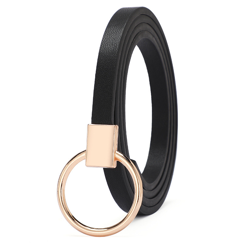 The new women's knotted small belt pairs well with a sweater dress for decoration. The Korean-style thin waist belt is versatile and the round buckle belt is perfect for women Application Scenario