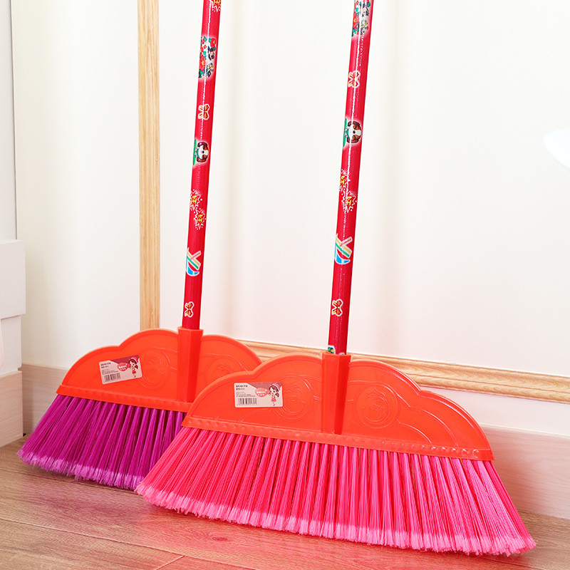 Factory direct sales of classroom sweeping brooms, single stainless steel brooms, non-stick brooms, long handles for cleaning, suitable for both dry and wet use Specification image