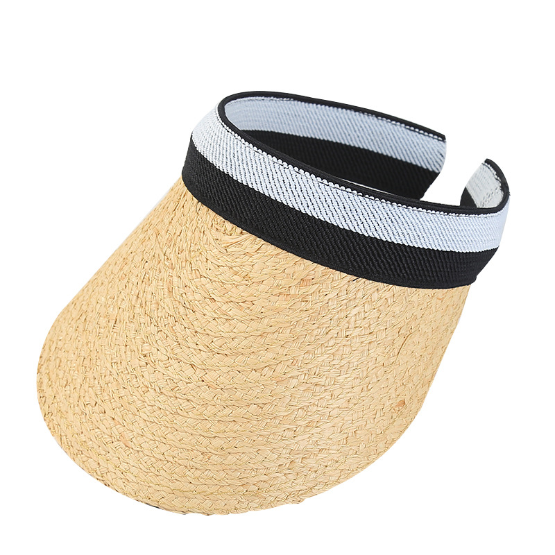 2020 Online new trendy women's hats, hand-sewn Lafite straw open-top sun hat, Lafite straw hat for women details Picture