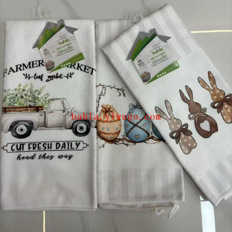 40*60cm多种印花茶巾 舒适家用清洁巾 茶桌茶具抹布 bahia