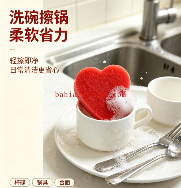 海绵/洗碗擦/清洁工具/卡通图案洗碗擦/水垢海绵细节图