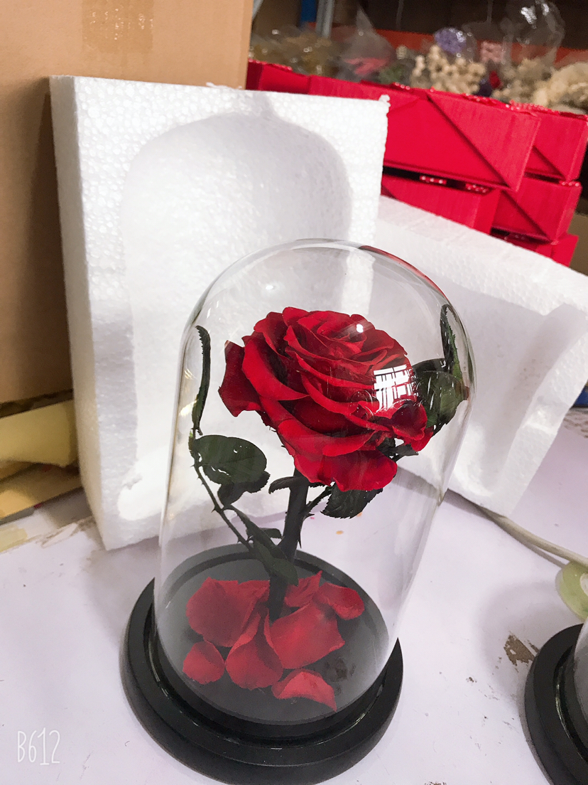 花杆/火把狂欢夜导具/仿真花diy发饰/电镀玫瑰花/钩织花产品图