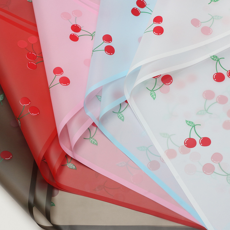 Papel de regalo de flores de cereza papel de regalo de flores impermeable papel de regalo de flores para floristería diy details Picture