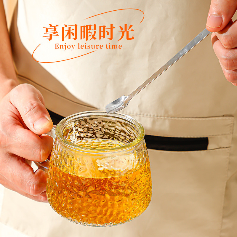 木盖玻璃杯/杯子/玻璃杯/高硼硅玻璃杯/青苹果玻璃杯产品图
