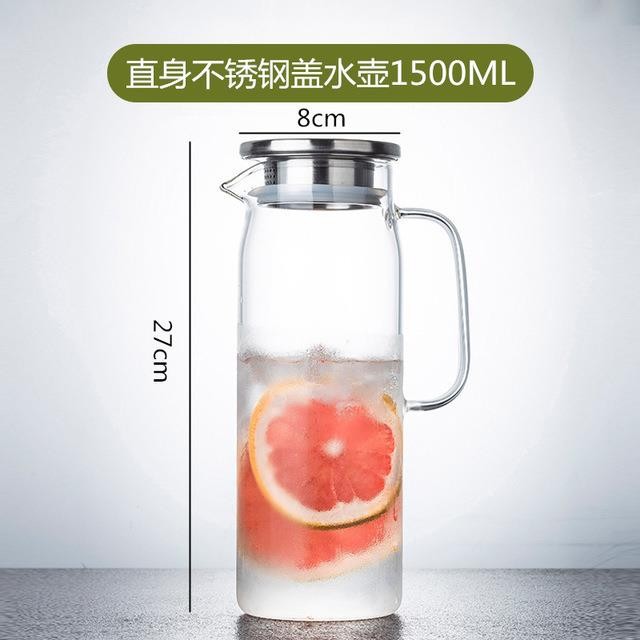 高硼硅玻璃直身壶凉白开凉水壶办公室大容量透明玻璃果汁冷水壶 Application Scenario