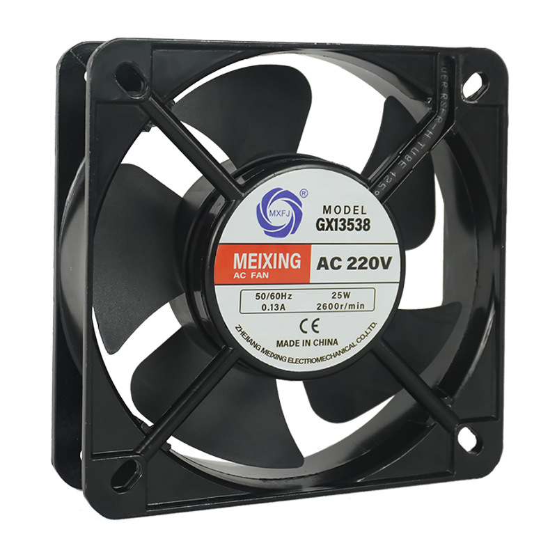 GX13538 AC 220V ball bearing axial flow fan 13538 heat dissipation and cooling fan exhaust fan details Picture