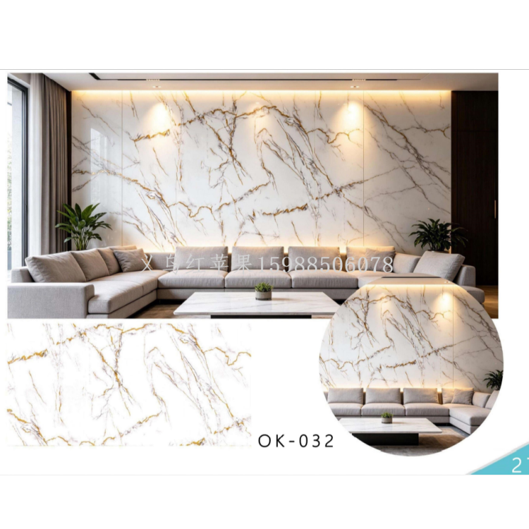 Color wallpaper roll sample display stand, PVC wall stickers, ceiling decoration, one-meter wall stickers, girls' English wallpaper, fossil element decorative items