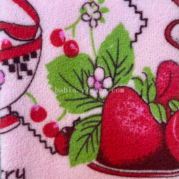 Printed household cleaning cloth: Water-absorbent and non-shedding multi-functional cleaning cloth details Picture