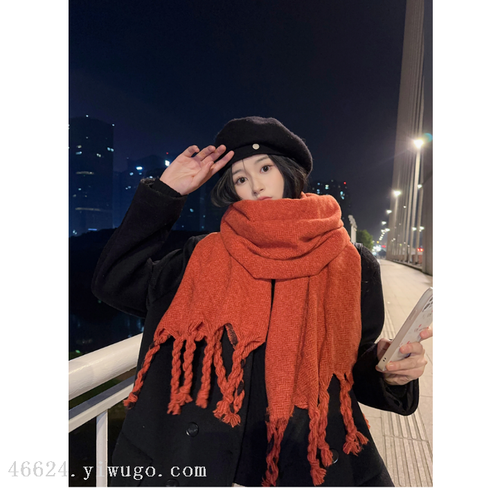Wholesale of new cross-border scarves in stock, e-commerce live streaming, handcrafted knot series, frame weaving, handcrafted knot Item Picture