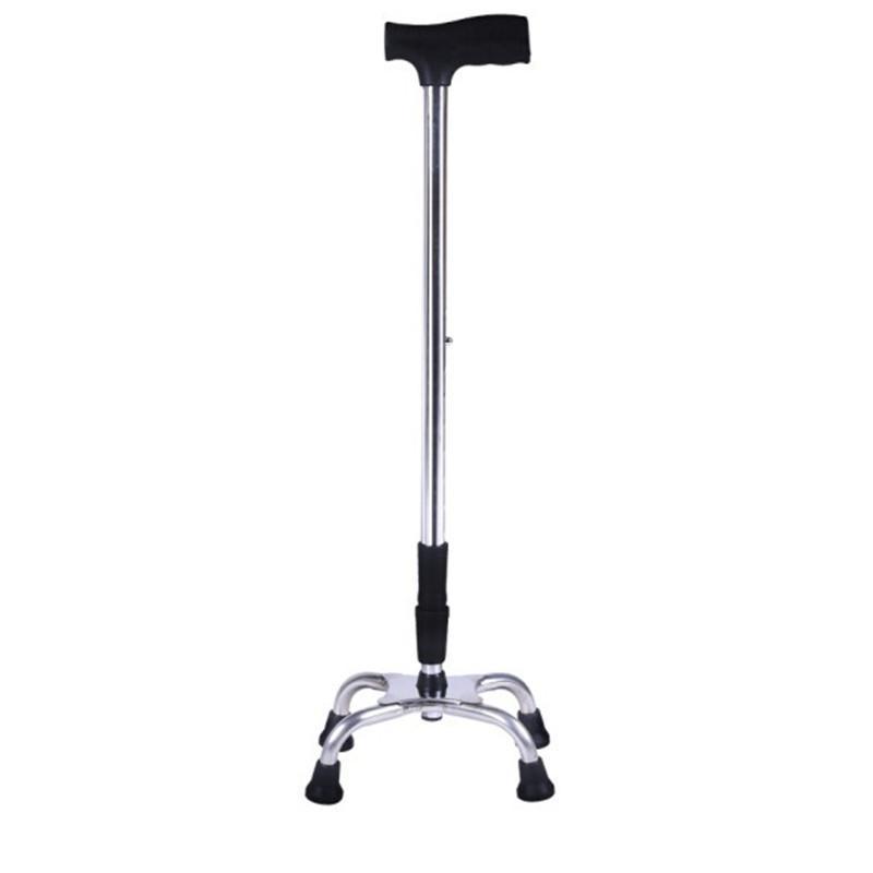 Stainless steel walking sticks for the elderly, four-legged walking sticks, walking sticks for the elderly, four-cornered walking sticks Specification drawing