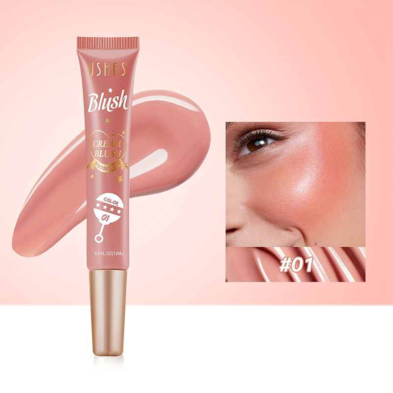 Best-selling 4-color waterproof dual-purpose liquid blush eyeshadow powder for natural and delicate lip and cheek contouring Specification image