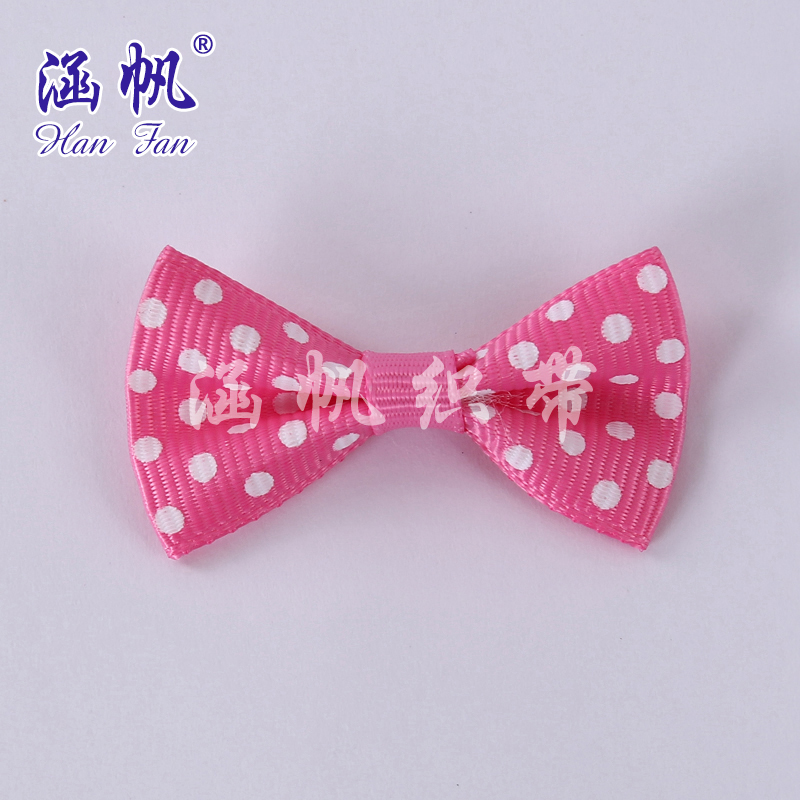 Cute polka dot woven ribbon bow clothing accessories