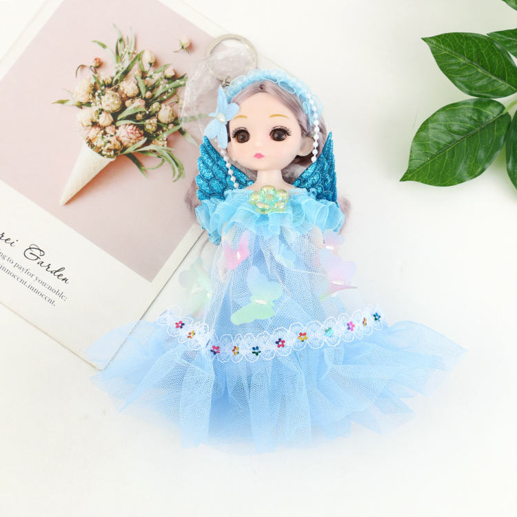 17 cm original cartoon cute dress, girl doll, keychain, doll, bag and pendant manufacturer wholesale Item Picture